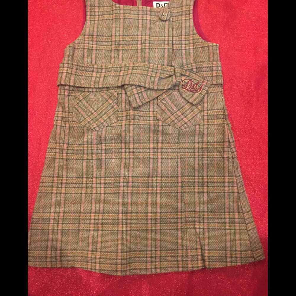 Authentic Girls D&G party dress; brown color